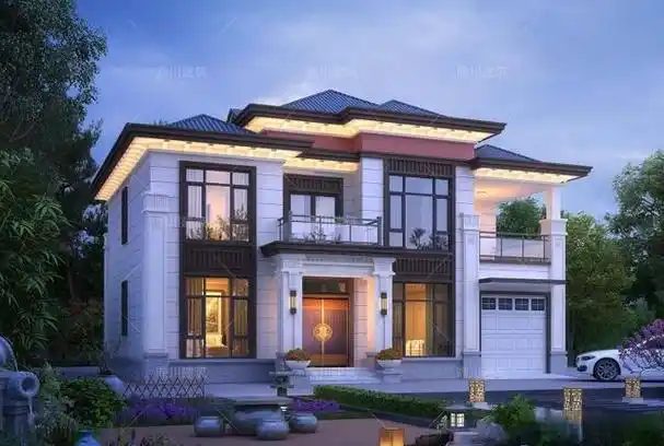 11款二层农村自建房面积适中造价经济外观大气又好看