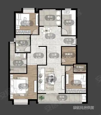 次新房 户型好,绿城江南里二手房,198万,4室2厅,2卫,130平米-常州安居
