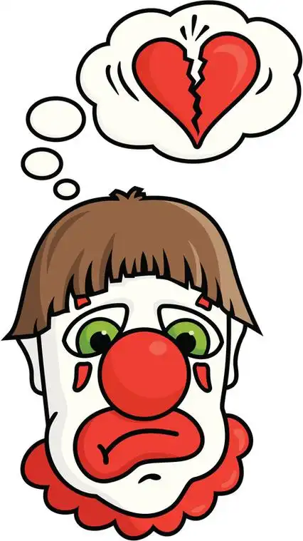 悲伤的小丑图片