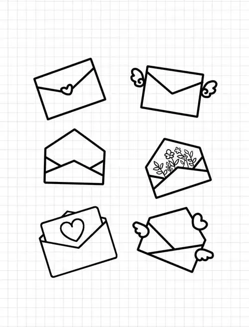 简笔画信封
