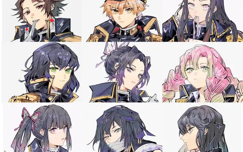 活动作品鬼灭之刃高清壁纸全员系列柱军服版