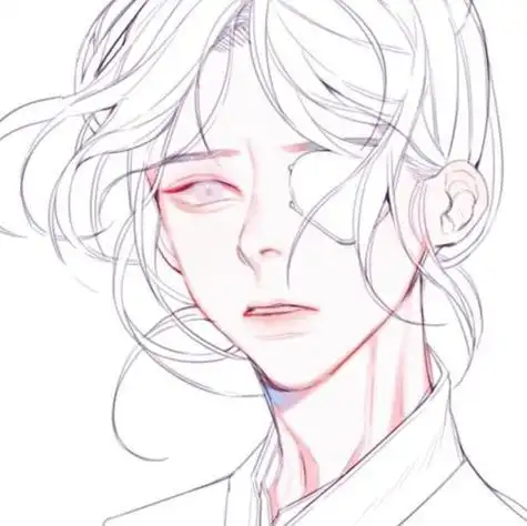 二次元男古风简笔画