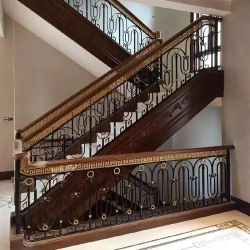 欧式别墅楼梯扶手,铜楼梯扶手 ,银盾金属