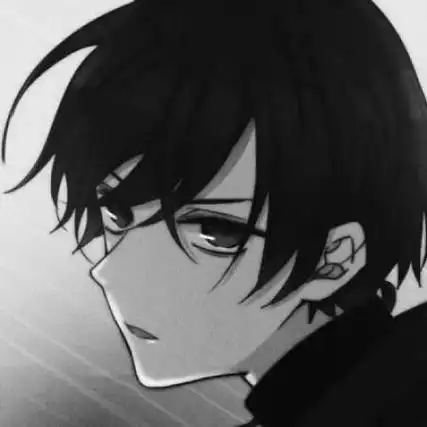 男生动漫伤感黑白qq头像带字 动漫头像图片大全 -【爱个性】