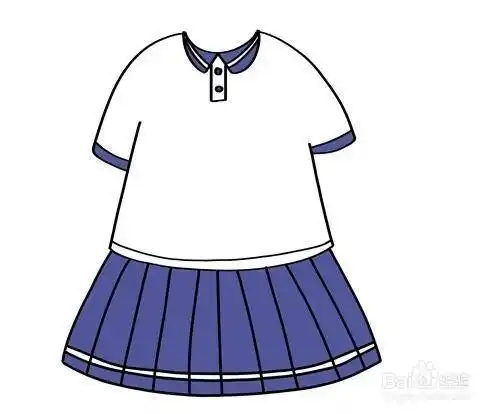 女生校服的简笔画怎么画?