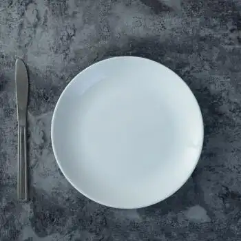 圆盘平盘水果盘子菜盘日式西餐白色圆形家用碟子陶瓷餐具浅盘 12寸