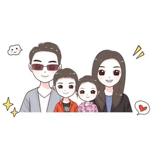 三人家庭头像一家人的家庭头像