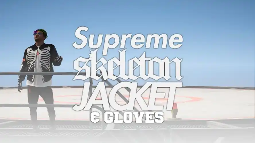 supreme skeleton jacket & gloves