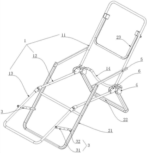折叠躺椅的制作方法