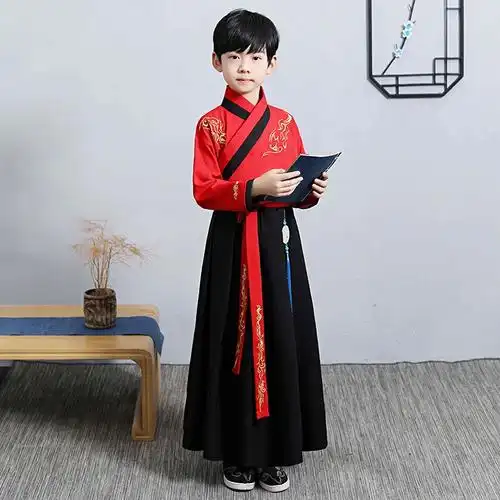 男童汉服中国风儿童古装唐装少爷服小男孩超仙古风套装春秋演出服