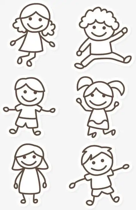 小孩可爱表情简笔画