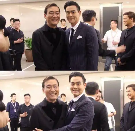 彭于晏晒与梁家辉合影自曝影帝今年有目标