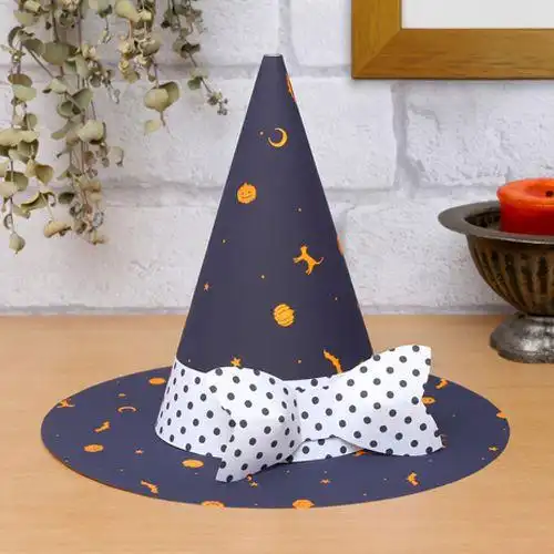 纸模型制作diy手工作业益智玩具儿童女巫帽子魔法帽 3d立体折纸