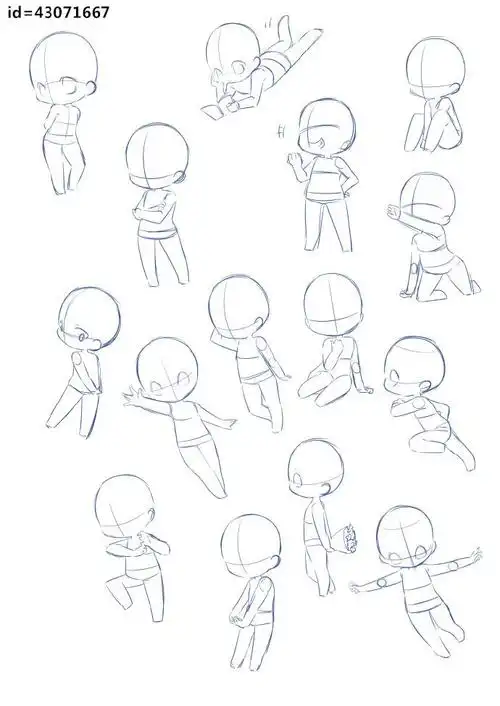 一般q版的人物比例是1:1或者1:2,我们在创建角色的时候,需要把握好