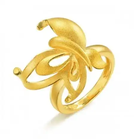 商品chow sang sang 周生生 84401r 女士金蝴蝶足金戒指 6.29g 13圈