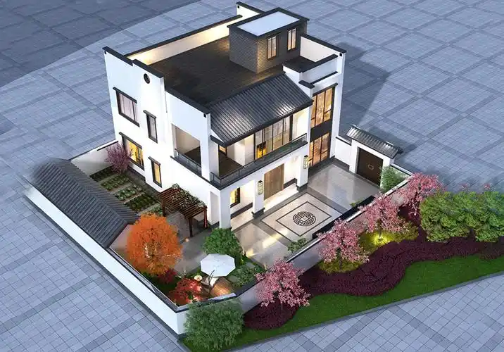 b509二层徽派别墅设计图纸农村自建房全套图纸