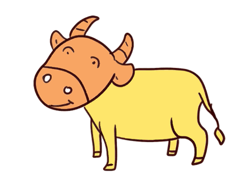 一头老牛简笔画