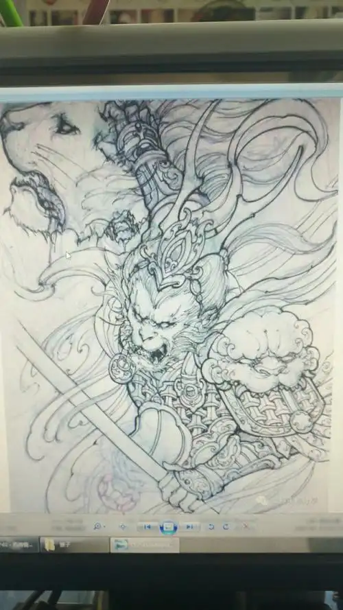 猴子纹身手稿,纹身电话15755722152