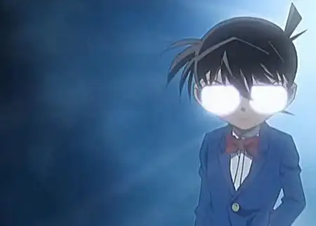 谁可以给我一张try again柯南眼镜发亮开头的图 希望清晰的 想做名片