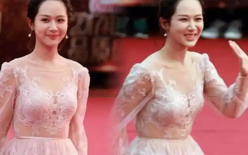 有种内衣外穿叫杨紫的3d透视裙,明明一丝不露,却太撩人了