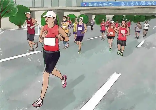 安宁居民用手绘展现兰马印象|兰州|通讯员|安宁市|奥体半程马拉松