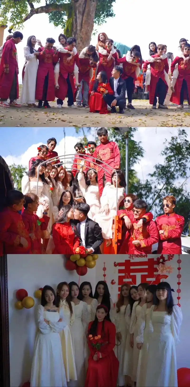 伴郎伴娘多的快乐 史上最强的神仙伴郎伴娘团 #喜结良缘 #伴 - 抖音