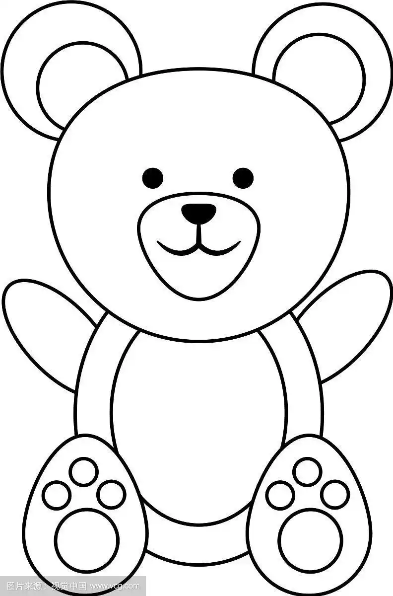 小熊是黑白相间的可爱动物