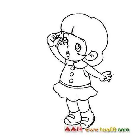 小女孩的简笔画教程第1页人物头像侧面简笔画侧面女孩简笔画漂亮可爱