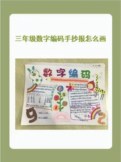三年级数字编码手抄报怎么画