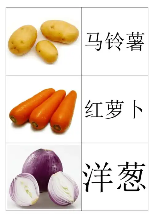 幼儿蔬菜识字卡(配图).pdf