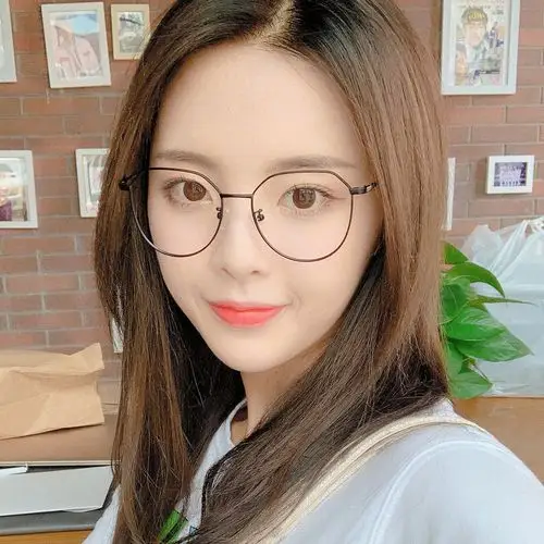 眼镜金丝近视度数平光网红护眼蓝光防辐射女显防蓝光镜