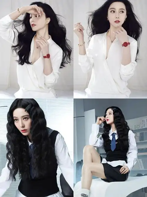 范冰冰晒"下装失踪"照!只穿西装配白t,气场强大还越来越年轻