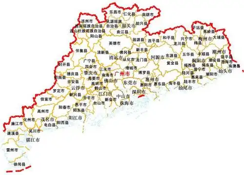 中国地图全图各省 广东地图 广州地图 > 广东区划地图高清版下载上一