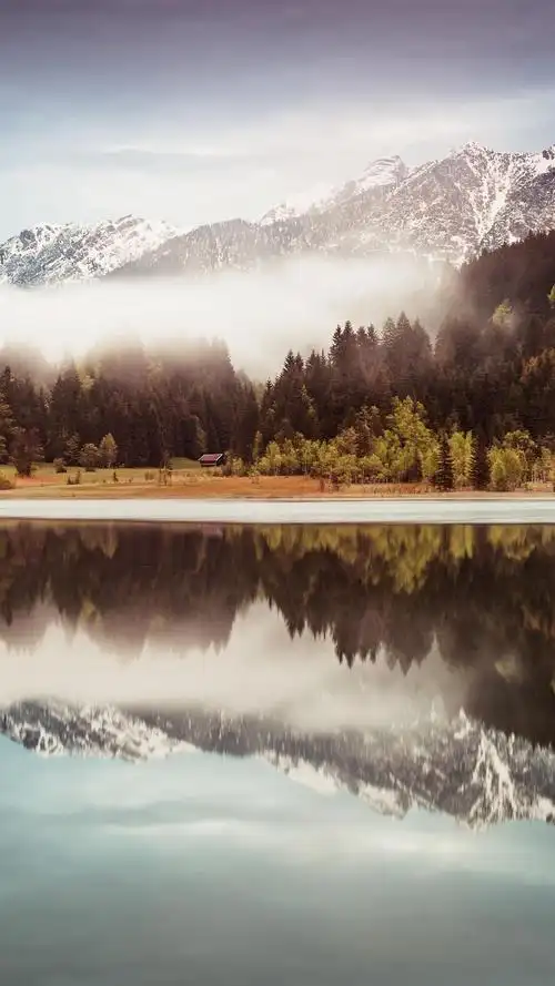 山水倒影,风景-手机壁纸