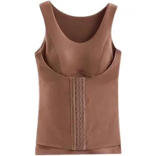 德绒无痕保暖内衣女加绒加厚背心带胸垫塑身收腹秋冬发热打底秋衣