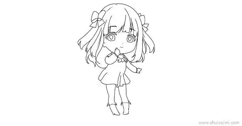 少女编号3671326 红动网27张简笔画人物女孩可爱q版动漫人物简笔画