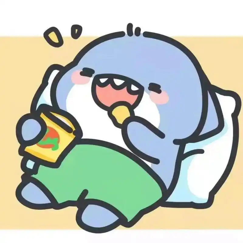 吃货小鲨鱼～ 太喜欢小鲨鱼了,收集到一些小鲨鱼吃东西头像