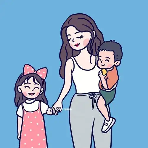 亲子头像  #头像分享  #可爱头像  #卡通头像 #手绘头像 #母子