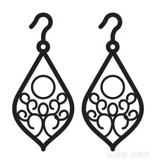 耳环线图标设计插画-正版商用图片14s2nu-摄图新视界