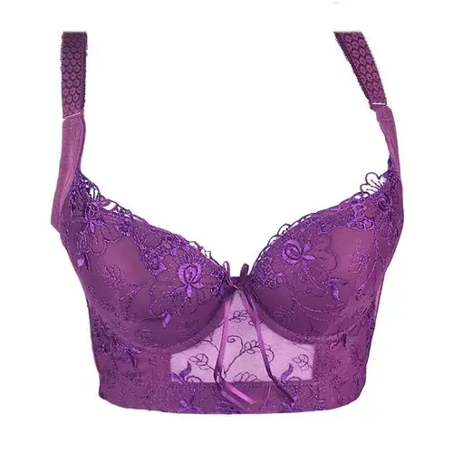 六排扣薄款文胸蕾丝性感内衣加宽侧收副乳调整型大码聚拢塑身胸罩