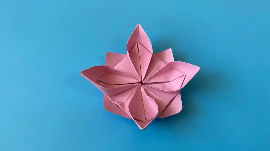 教你手工折纸莲花,儿童折纸视频教程,简单易学