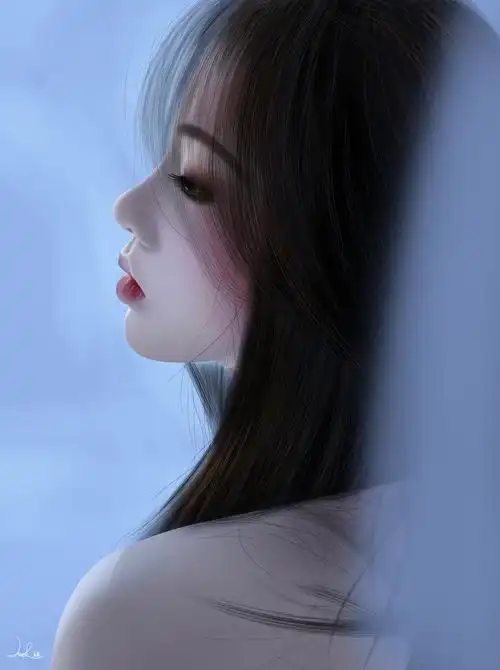 侧脸_lucky琪__插画师作品_涂鸦王国gracg.com