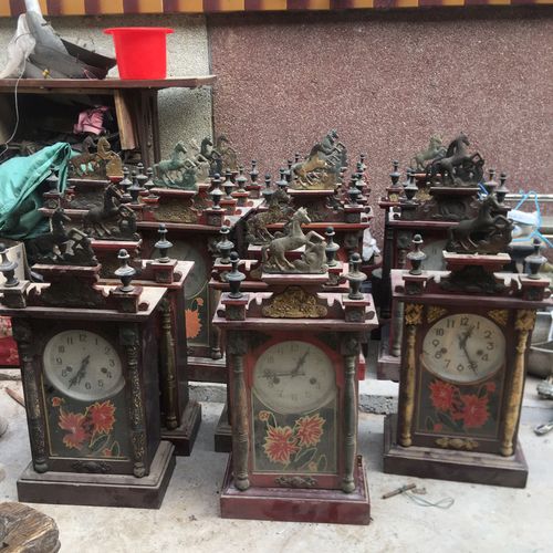 【马头老座钟】【老钟表】【民俗老物件】【影视道具】