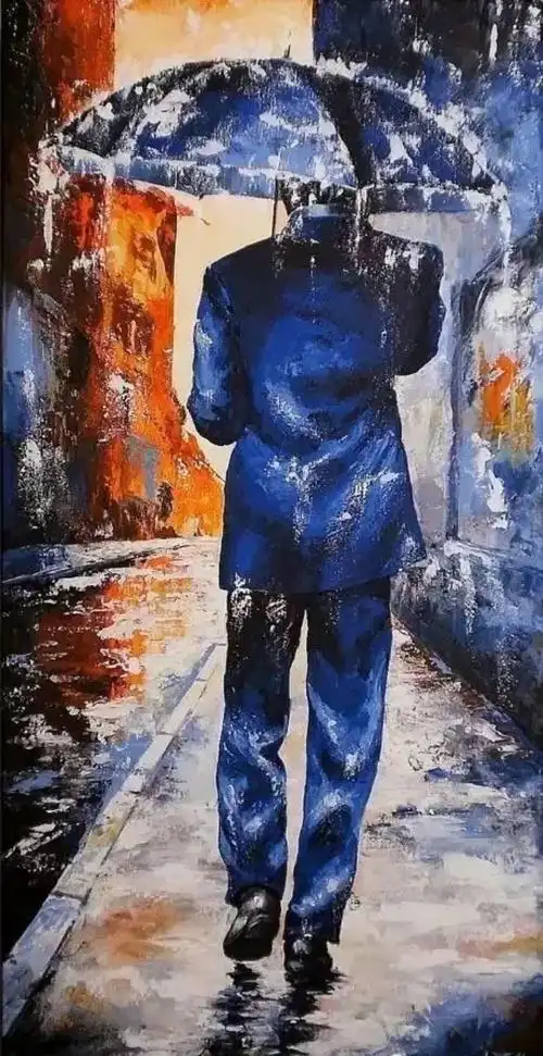 aust333:欣赏油画【雨】