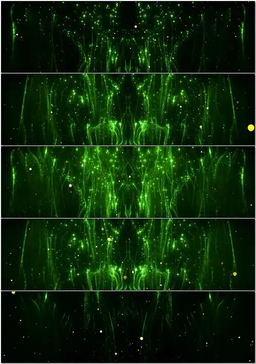 唯美绿色粒子光效开场舞台背景