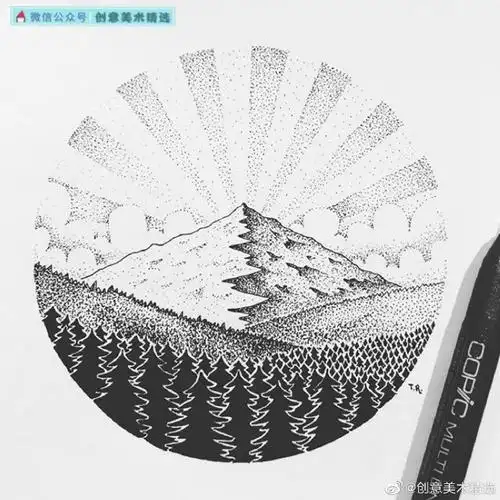 装饰画##黑白装饰画##简笔画##手绘##画画##少儿美术##儿童创意美术