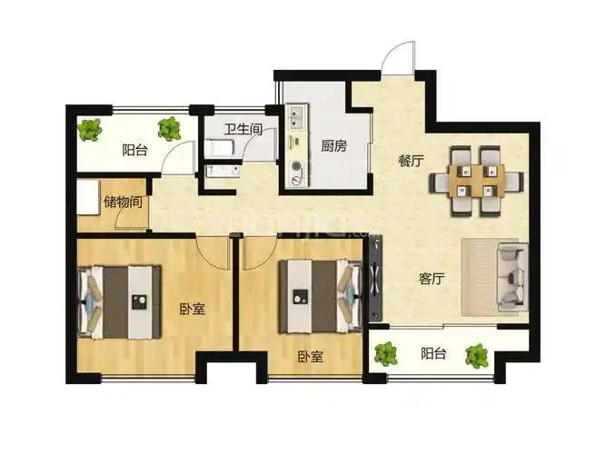 融侨悦城户型图(链家网)