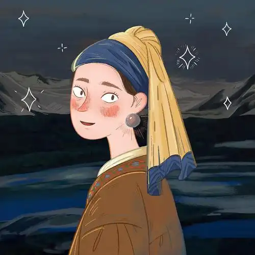 世界名画系列戴珍珠耳环的少女