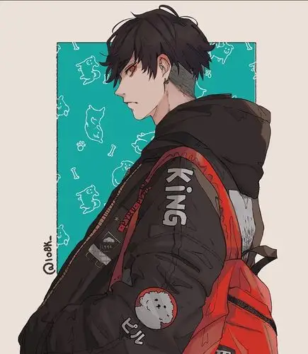 人物绘画,痞气十足的小哥哥,你中意他吗