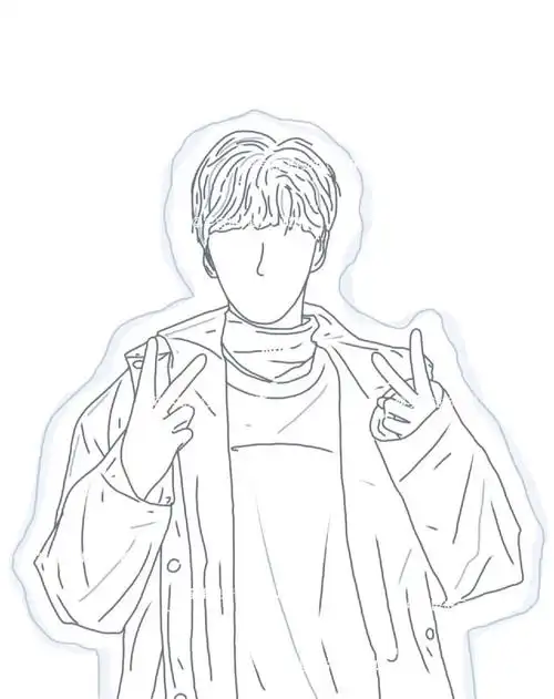 换了个电容笔风格可能有点小改动#流量  #白菜价约稿  #线稿  #严浩翔